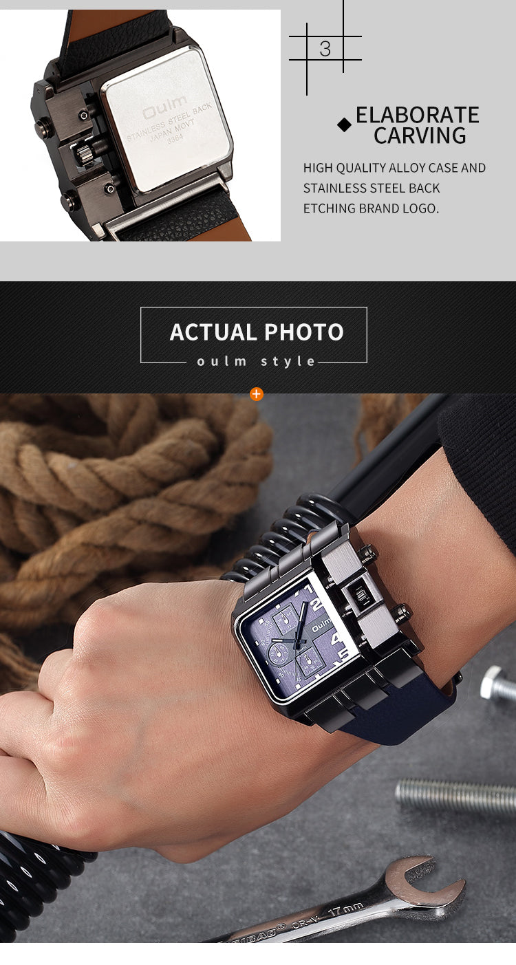 Oulm 3364 Military Quartz Watch